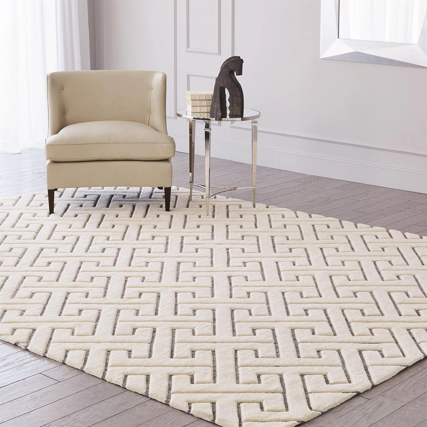 Tessellating Rug - Ivory/Grey - 4 Sizes