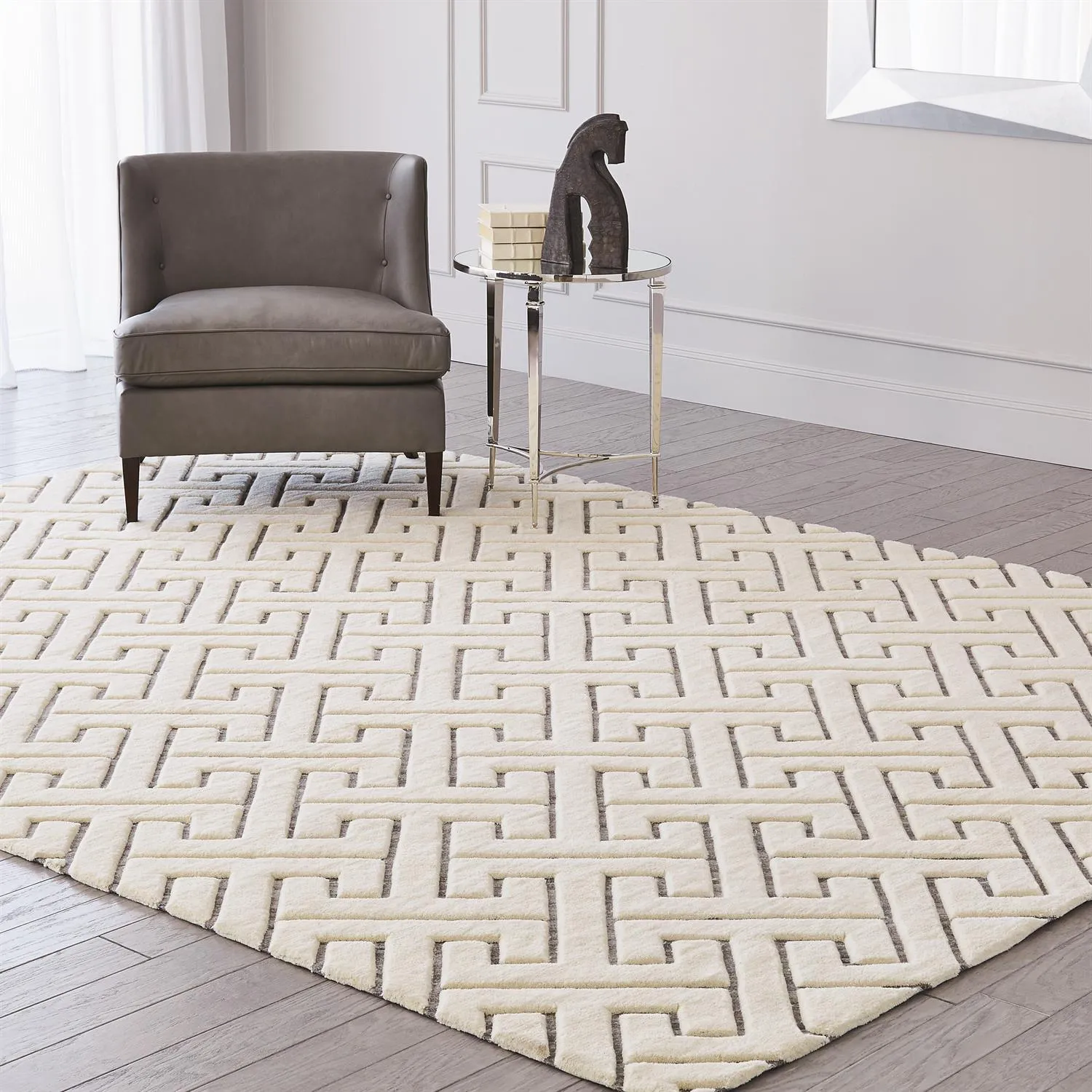 Tessellating Rug - Ivory/Grey - 4 Sizes
